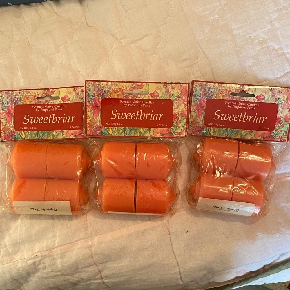 Orange Scented Votive Candles - Pack of 4